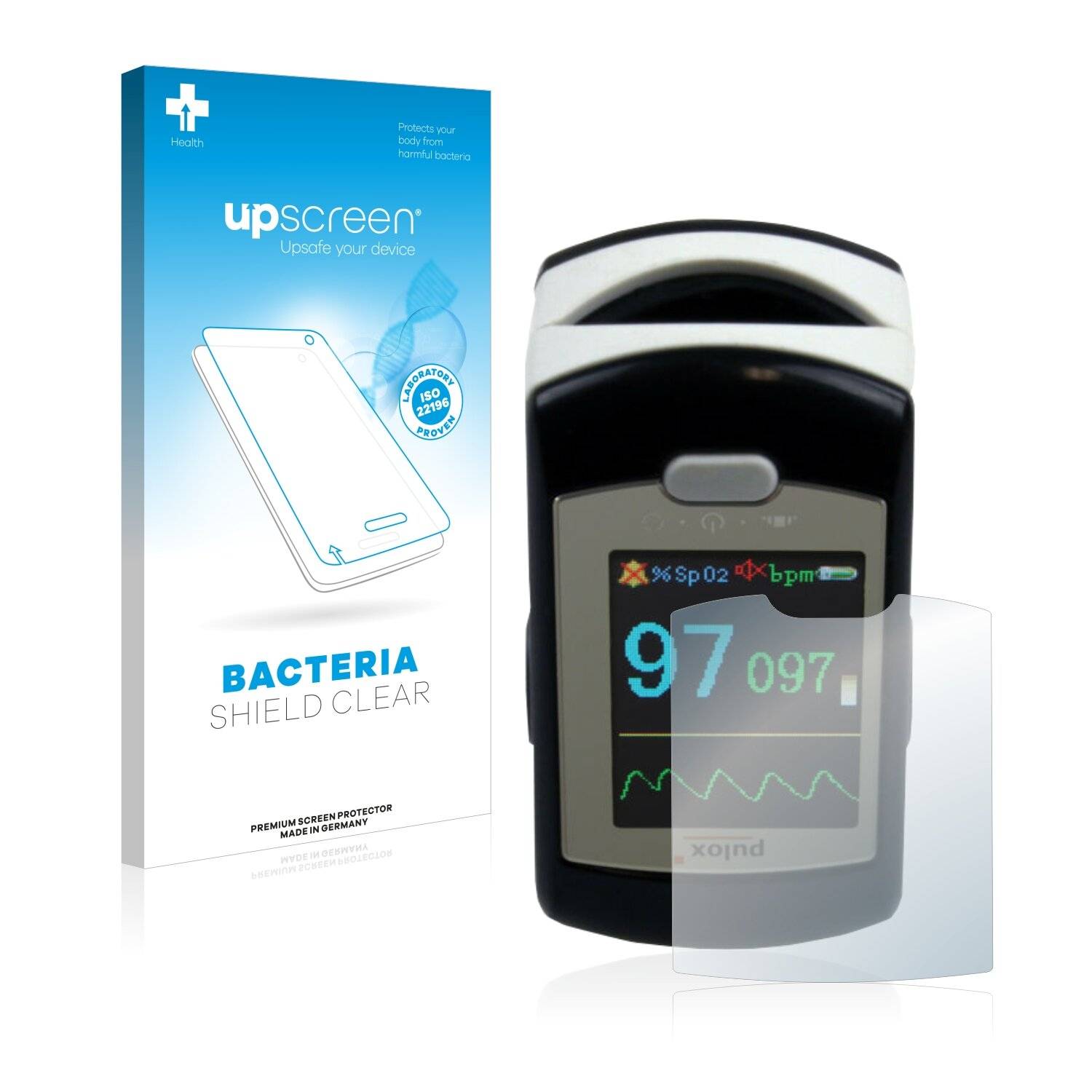 upscreen Bacteria Shield Clear Premium Antibakterielle Displayschutzfolie für Pulox