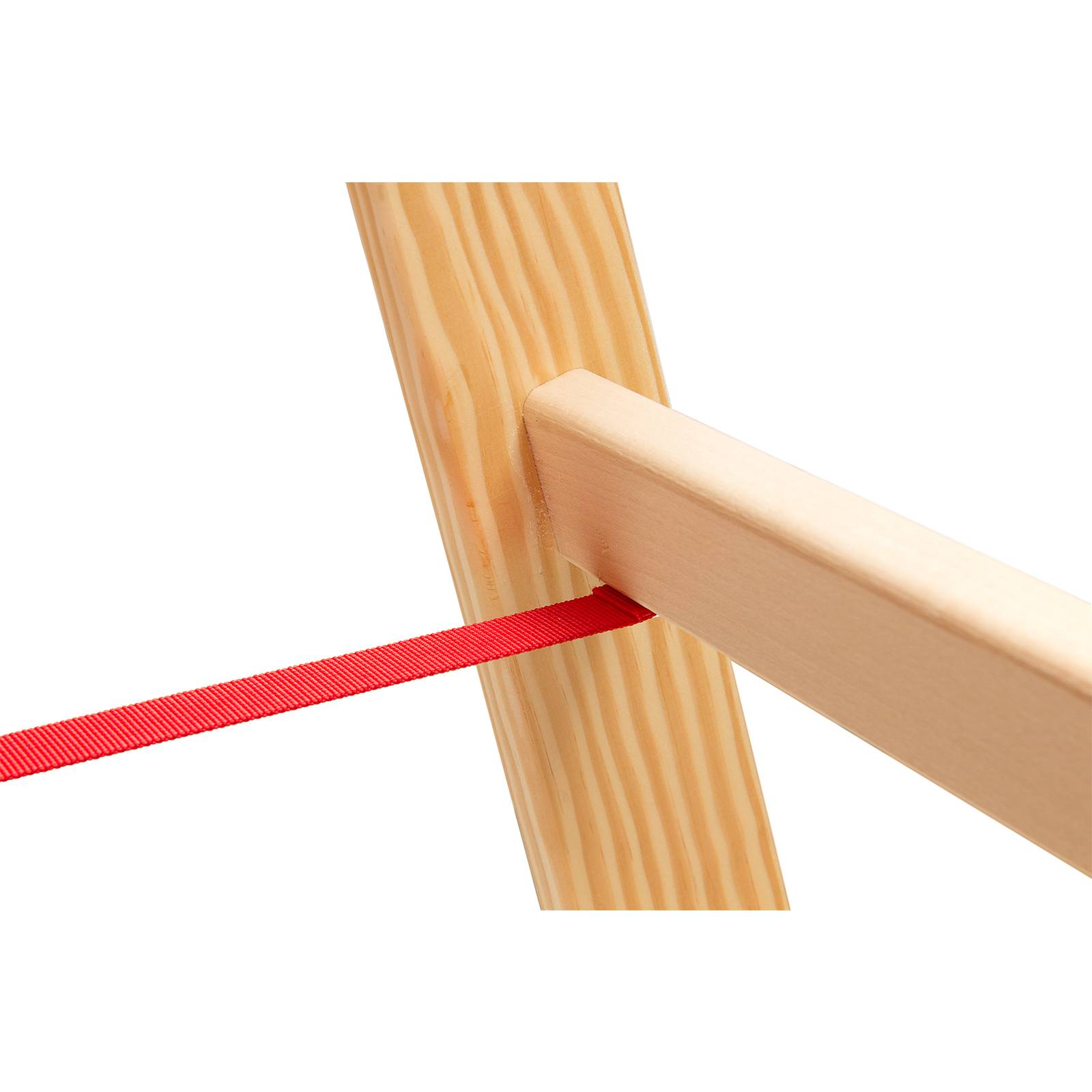 Hymer Holz Sprossenstehleiter mit Eimerhaken 2x3 Sprossen