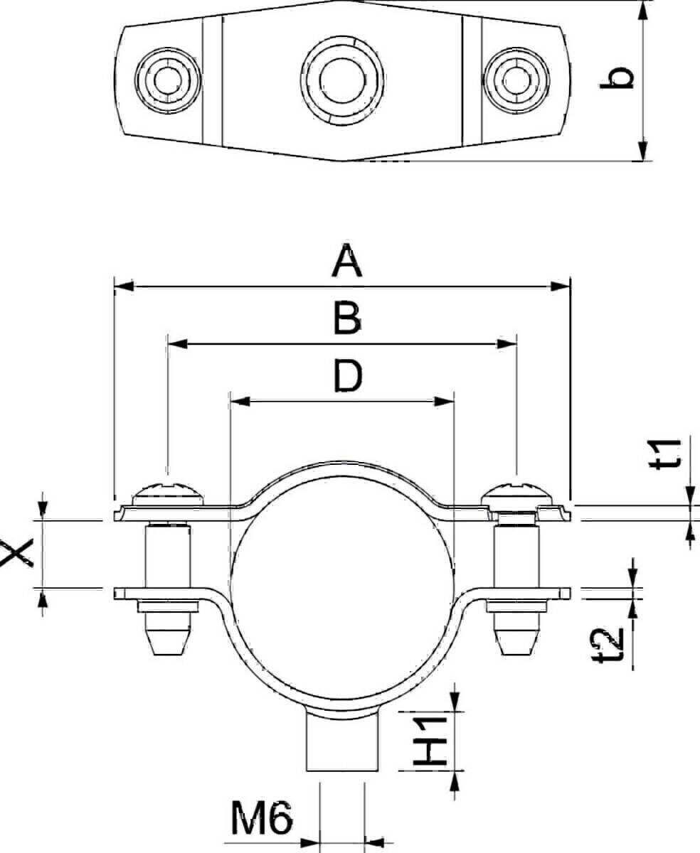 OBO Bettermann Abstandschelle ASG 732 25 G