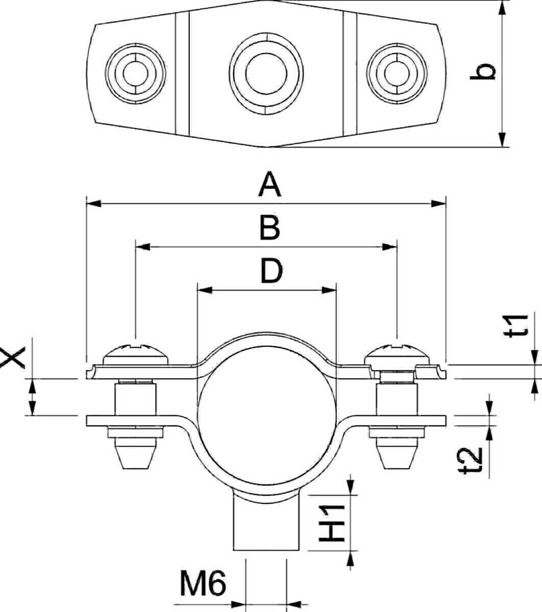 OBO Bettermann Abstandschelle ASG 732 17 G
