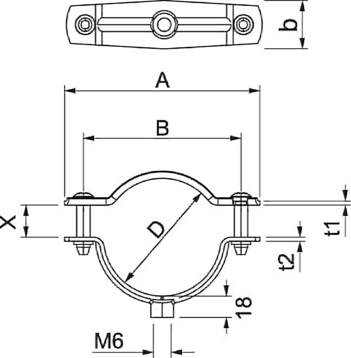 OBO Bettermann Abstandschelle ASG 732 17 G