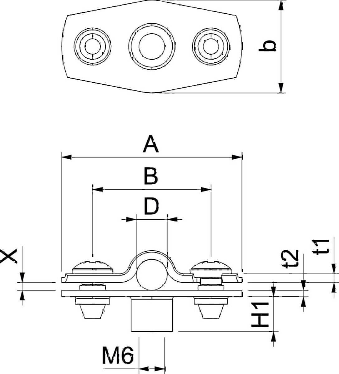 OBO Bettermann Abstandschelle ASG 732 6 G