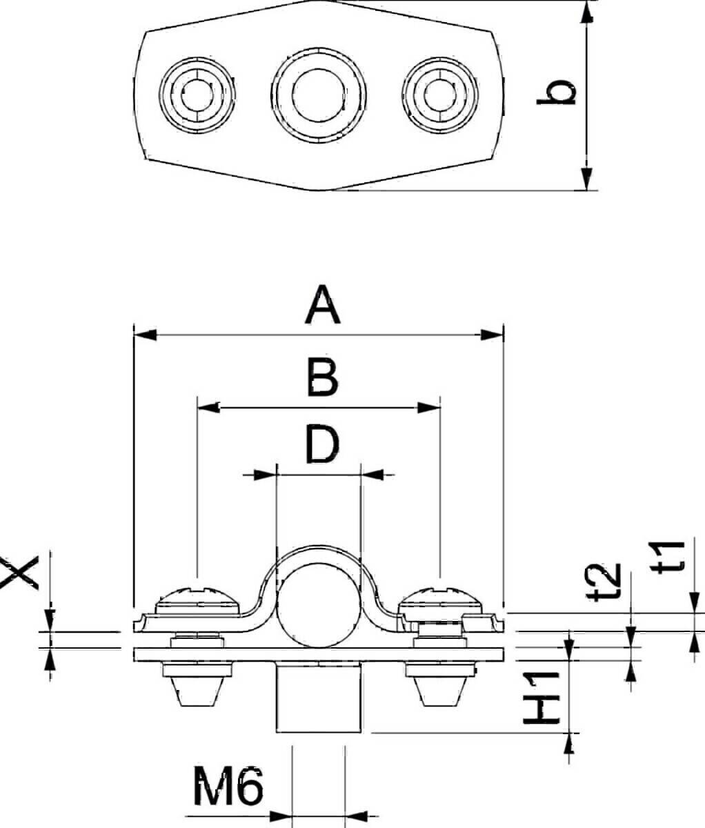 OBO Bettermann Abstandschelle ASG 732 8 G