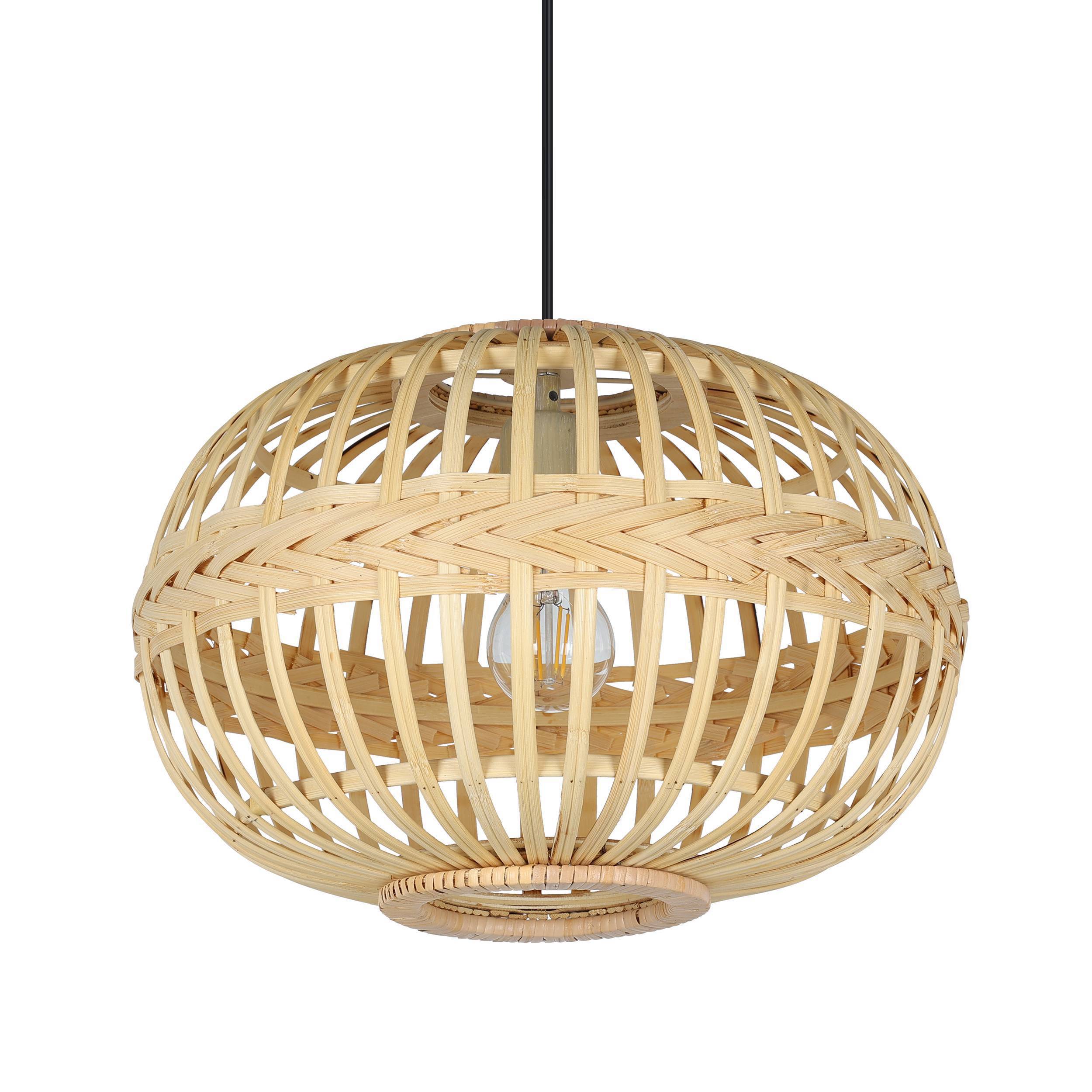 EGLO Pendelleuchte 49771 Bambus, für E27, max. 60 W