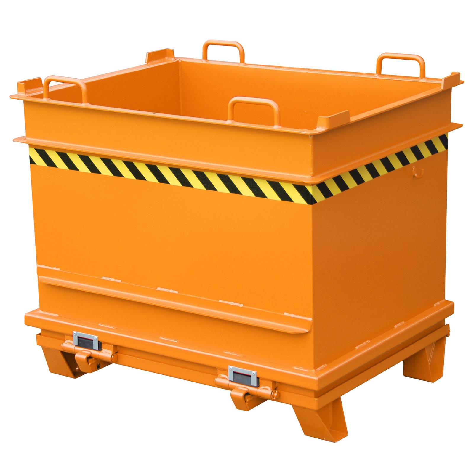 Baustoffcontainer BC 1000 (Steinklammer-Entriegelung), lackiert, Gelborange