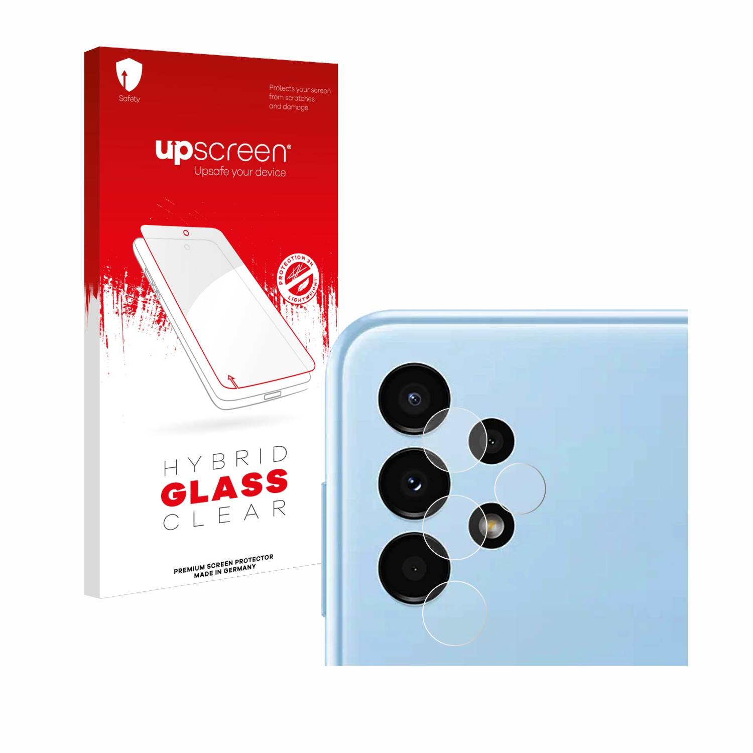 upscreen Hybrid Glass Clear Premium Schutzglas Folie für Samsung Galaxy A13 (NUR