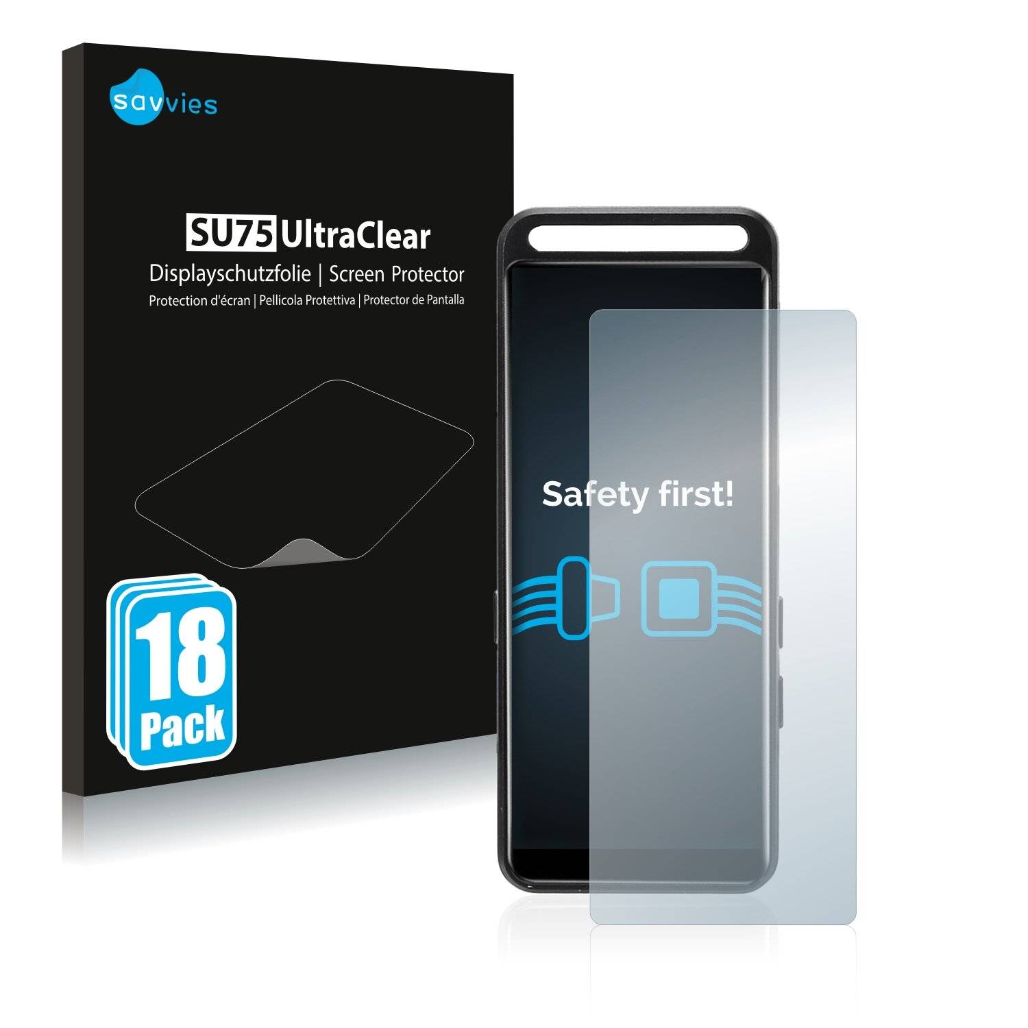 18x Savvies SU75 Displayschutzfolie für Benjie