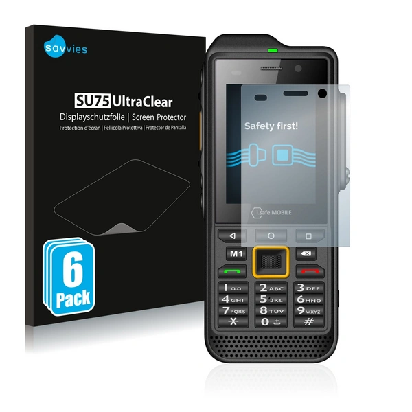 6x Savvies SU75 Displayschutzfolie für i.safe 6x Savvies SU75 Displayschutzfolie für i.safe