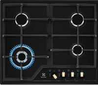 Electrolux EGS6436RK, Schwarz, Integriert, Gaskochfeld, 4 Zone(n), 4 Zone(n), Regelmäßig