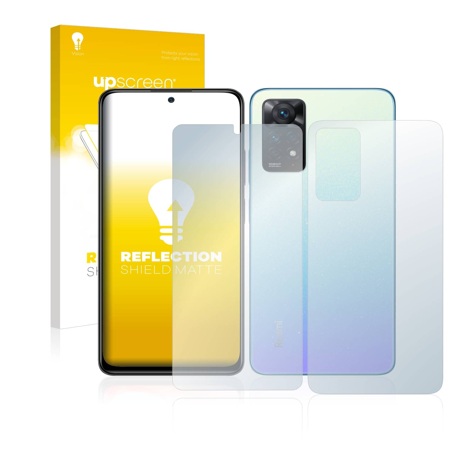 upscreen Reflection Shield Matte Premium Displayschutzfolie für Xiaomi Redmi Note 11 Pro