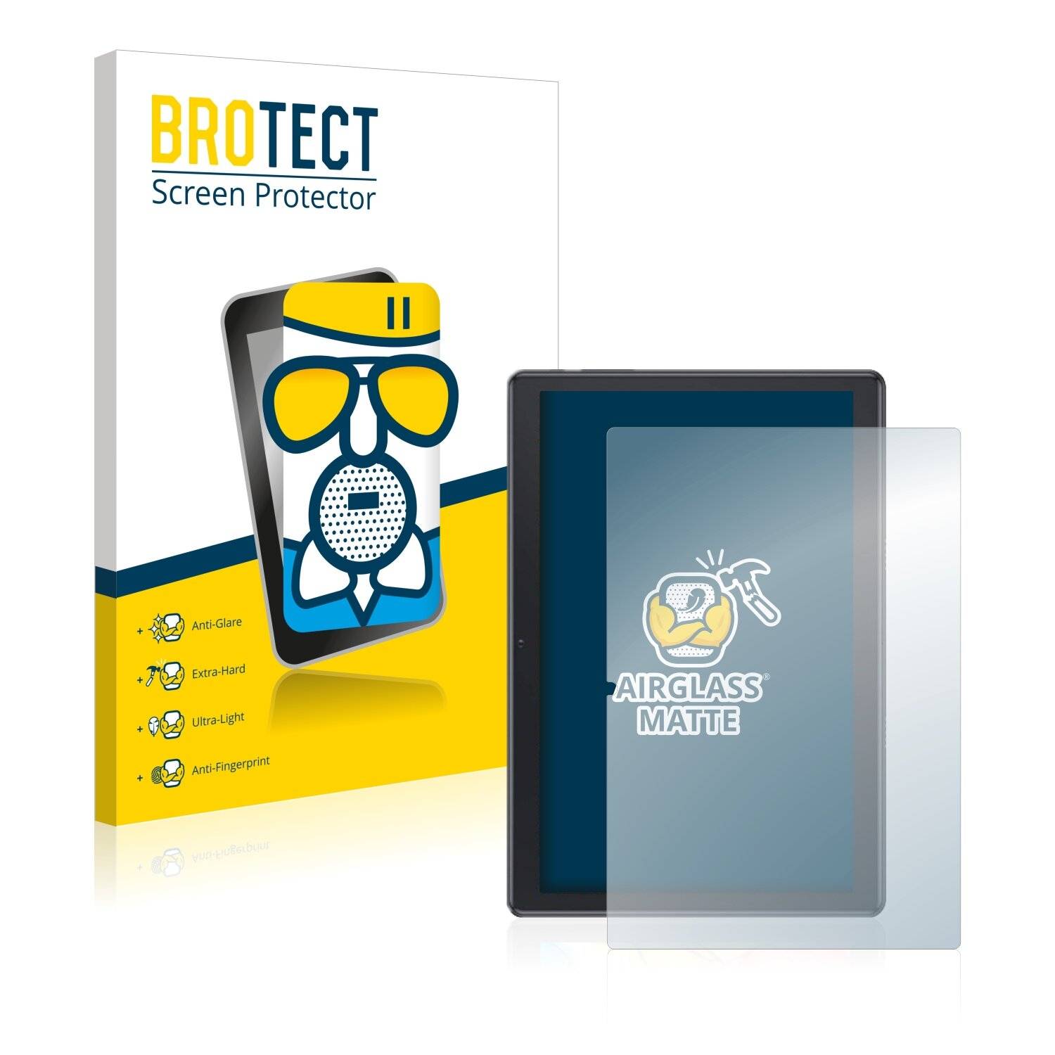 BROTECT AirGlass Matte Schutzglas Folie für Dragon Touch Max 10