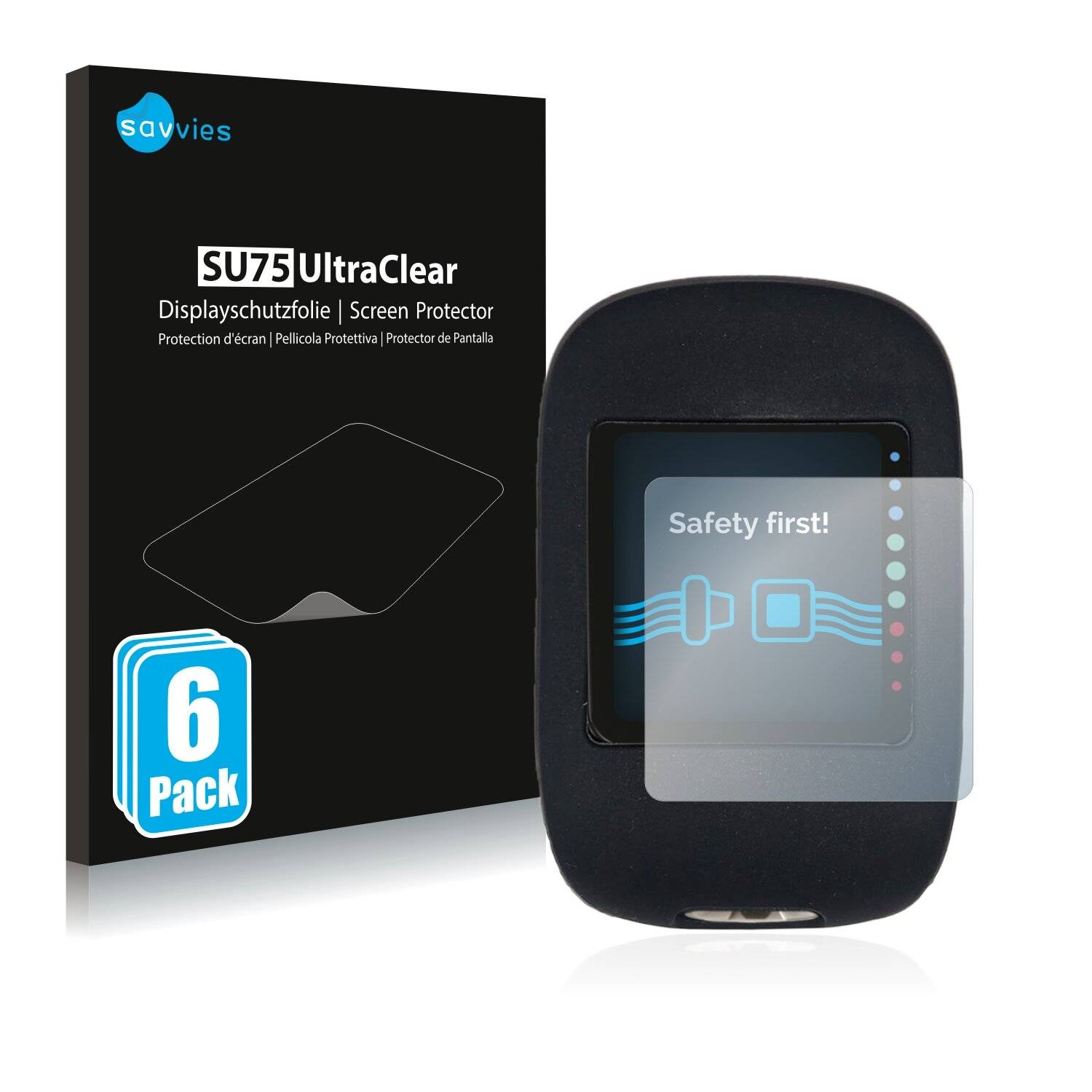 6x Savvies SU75 Displayschutzfolie für Accu-Chek