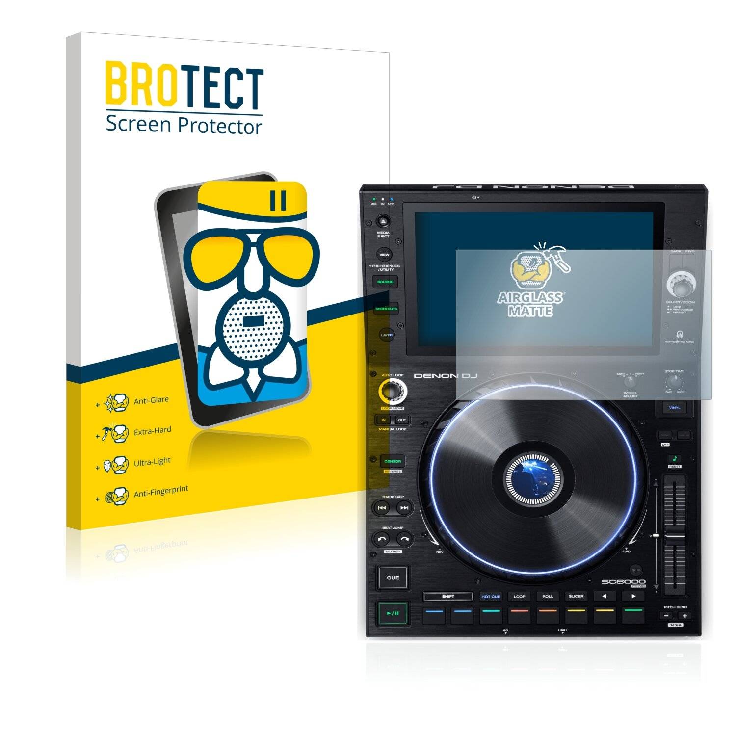 BROTECT AirGlass Matte Schutzglas Folie für Denon SC6000