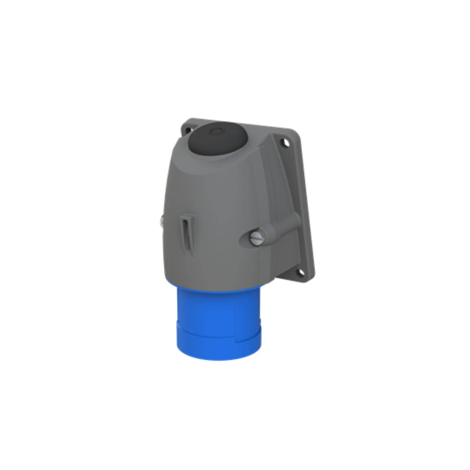 Amphenol 16 Ampere CEE Wandsteckverbinder 3-polig (2P+PE) Stift, Kodierung 6h blau 200/250V Frequenz 50 und 60Hz -