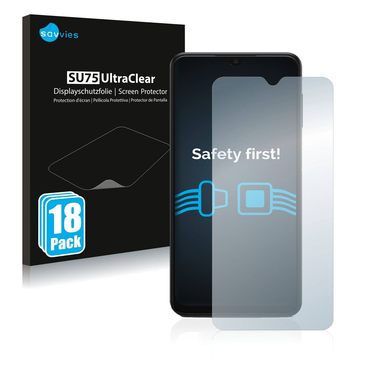 18x Savvies SU75 Displayschutzfolie für Samsung Galaxy A13
