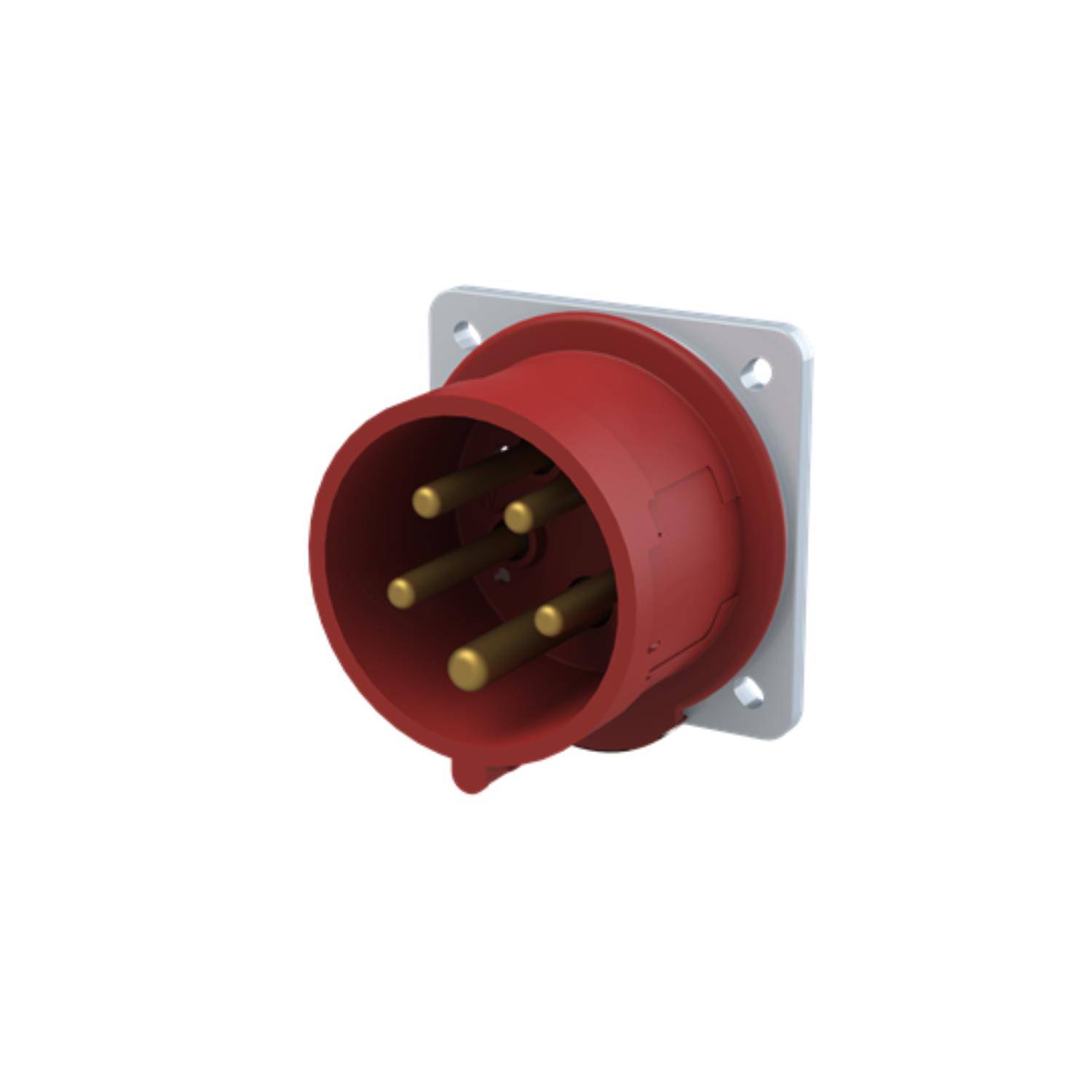 2CMA193355R1000 Amphenol 16 Ampere CEE Einbausteckverbinder 5-polig (3P+N+PE) Stift, Kodierung 6h rot 200/346V bis