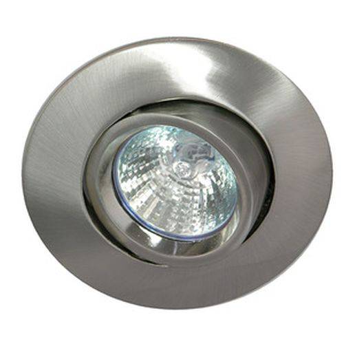 Eine metallische Einbau-Deckenleuchte mit reflektierender Innenfläche, die für die Deckeninstallation konzipiert ist und gezielte Beleuchtung bietet.