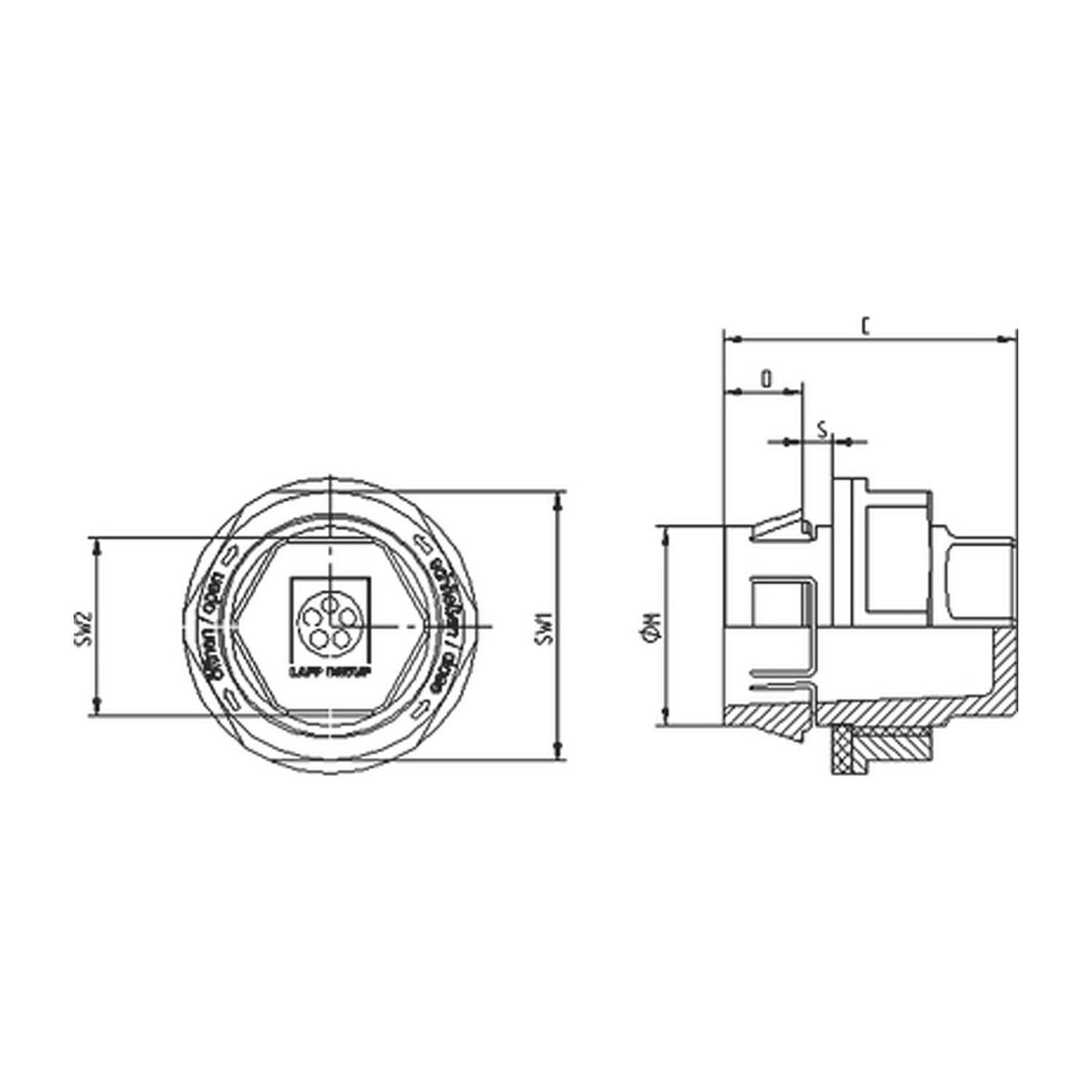 LAPP Blindstopfen Click einrastend Polyamid (PA) Gewindelänge 8,0mm - 1 Stück