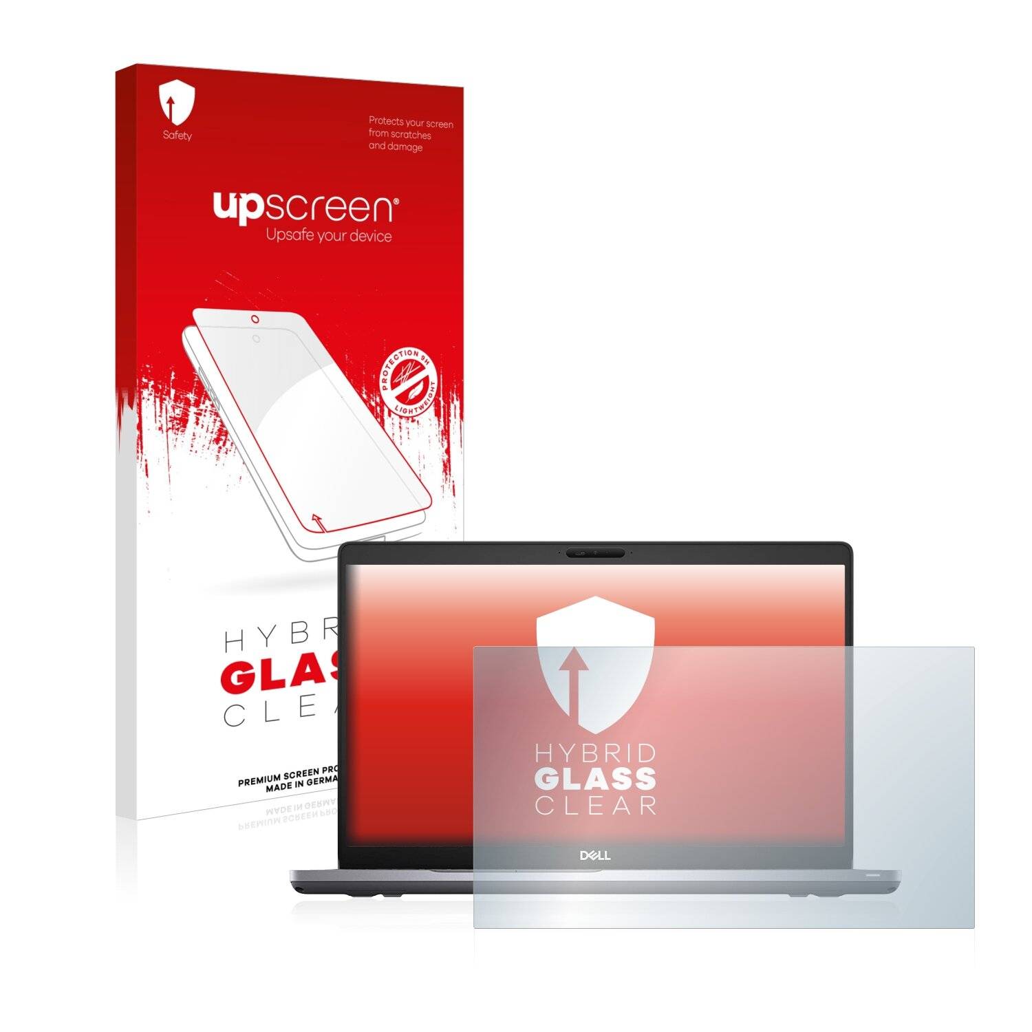 upscreen Hybrid Glass Clear Premium Schutzglas Folie für Dell Latitude
