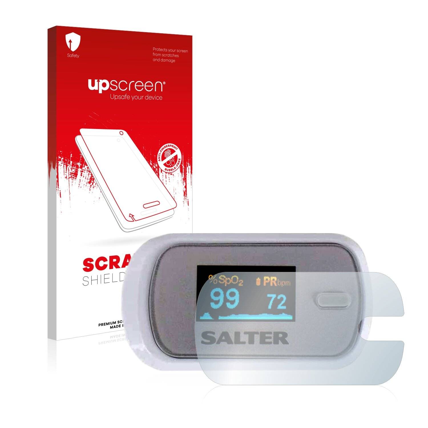 upscreen Scratch Shield Clear Premium Displayschutzfolie für Salter OxyWatch