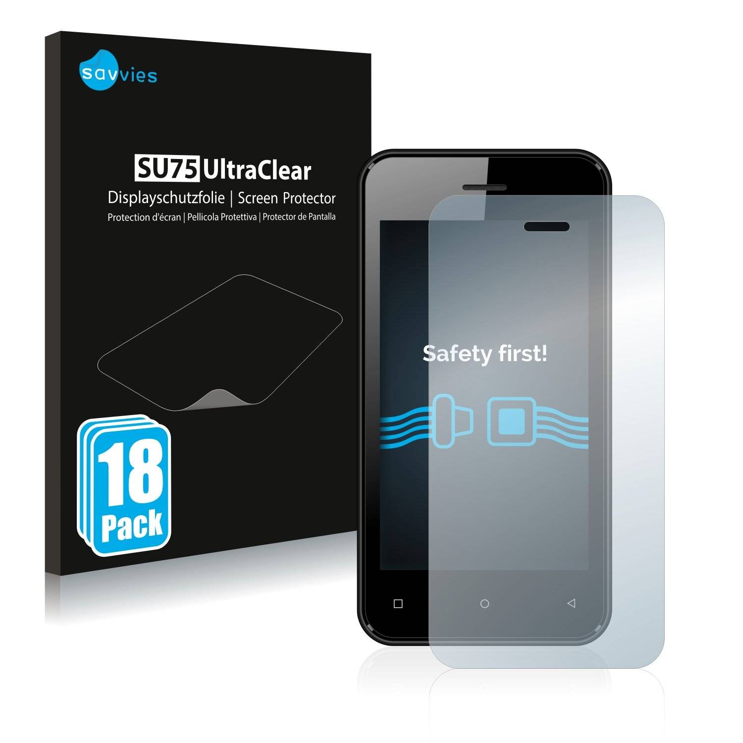 18x Savvies SU75 Displayschutzfolie für Dexp