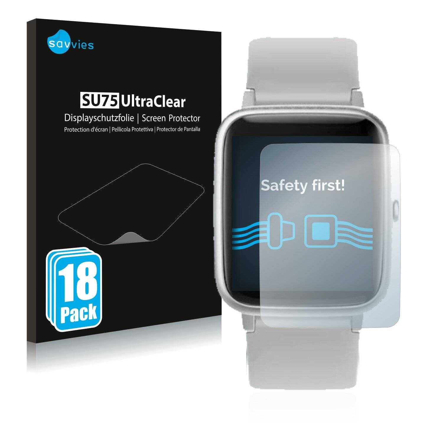 18x Savvies SU75 Displayschutzfolie für GRV