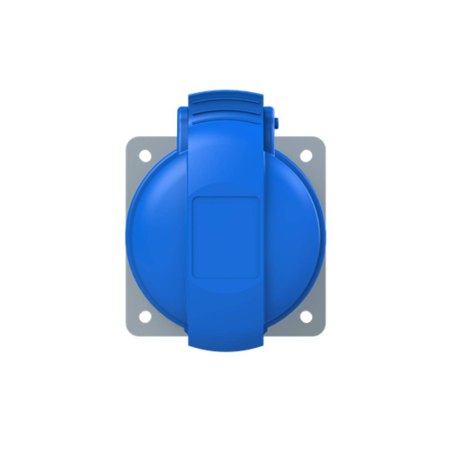 2CMA193242R1000 Amphenol 32 Ampere CEE Einbausteckdose 3-polig (2P+PE) Buchse, Kodierung 6h blau 200/250V Frequenz 50