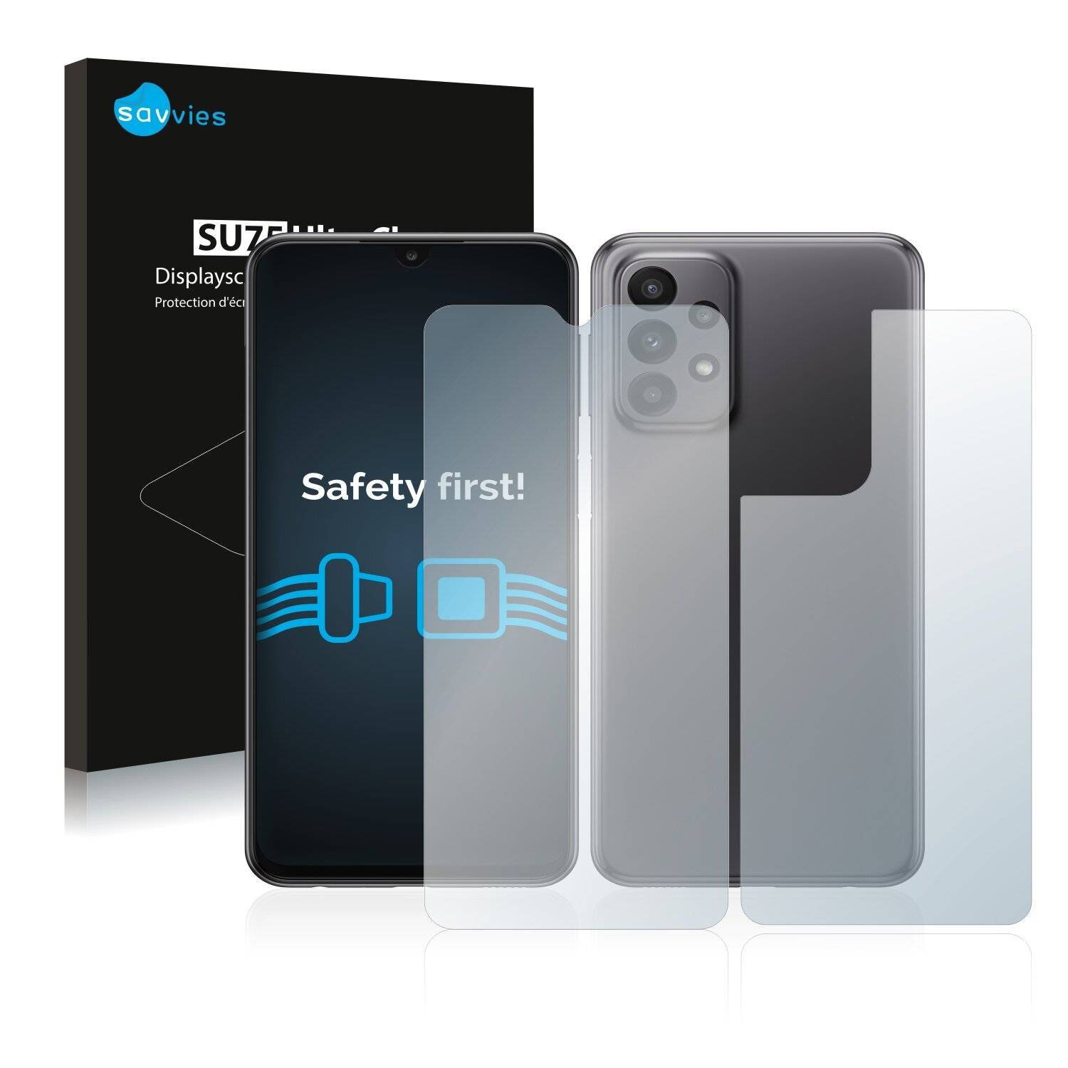 18x Savvies SU75 Displayschutzfolie für Samsung Galaxy A23 (Vorder +