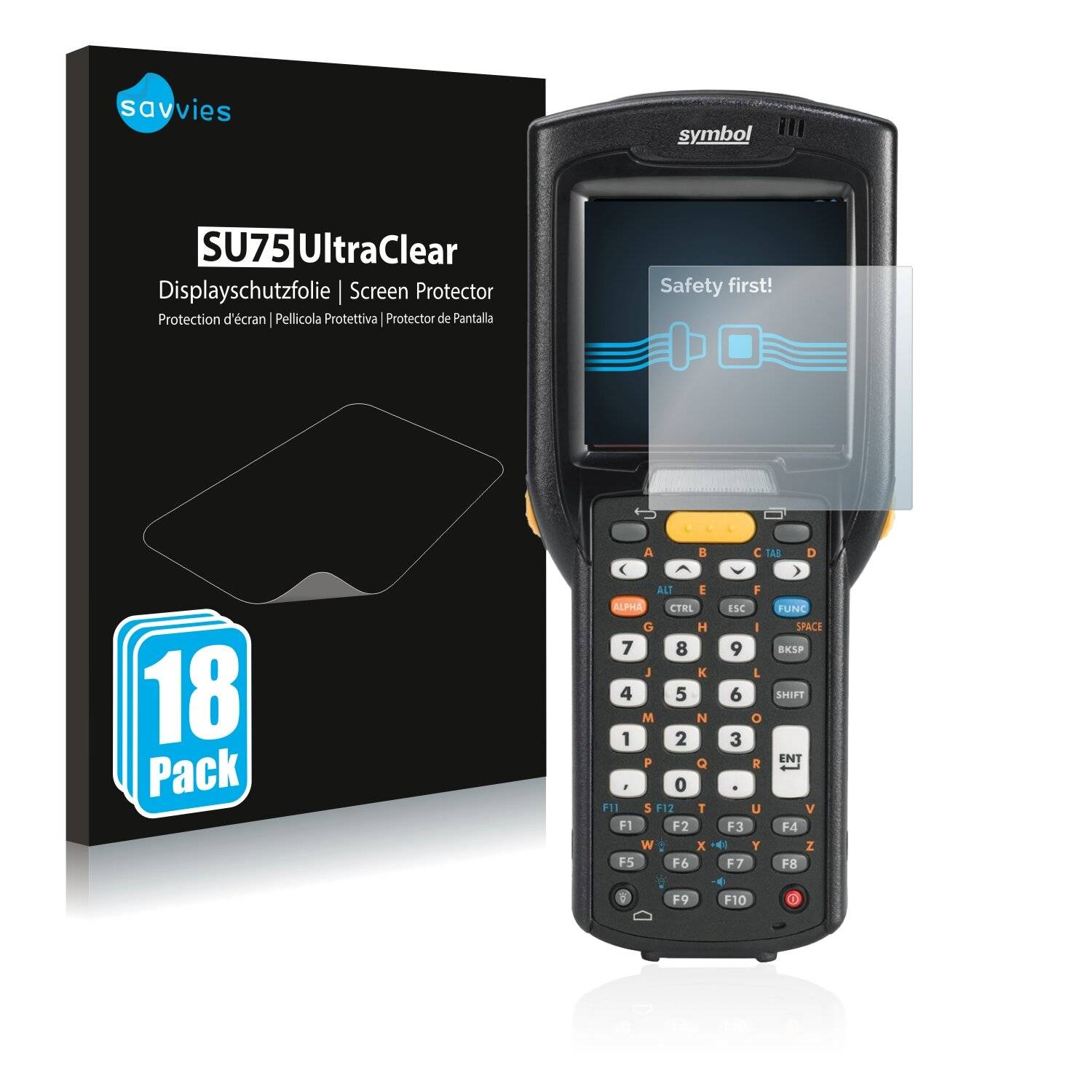 18x Savvies SU75 Displayschutzfolie für Zebra