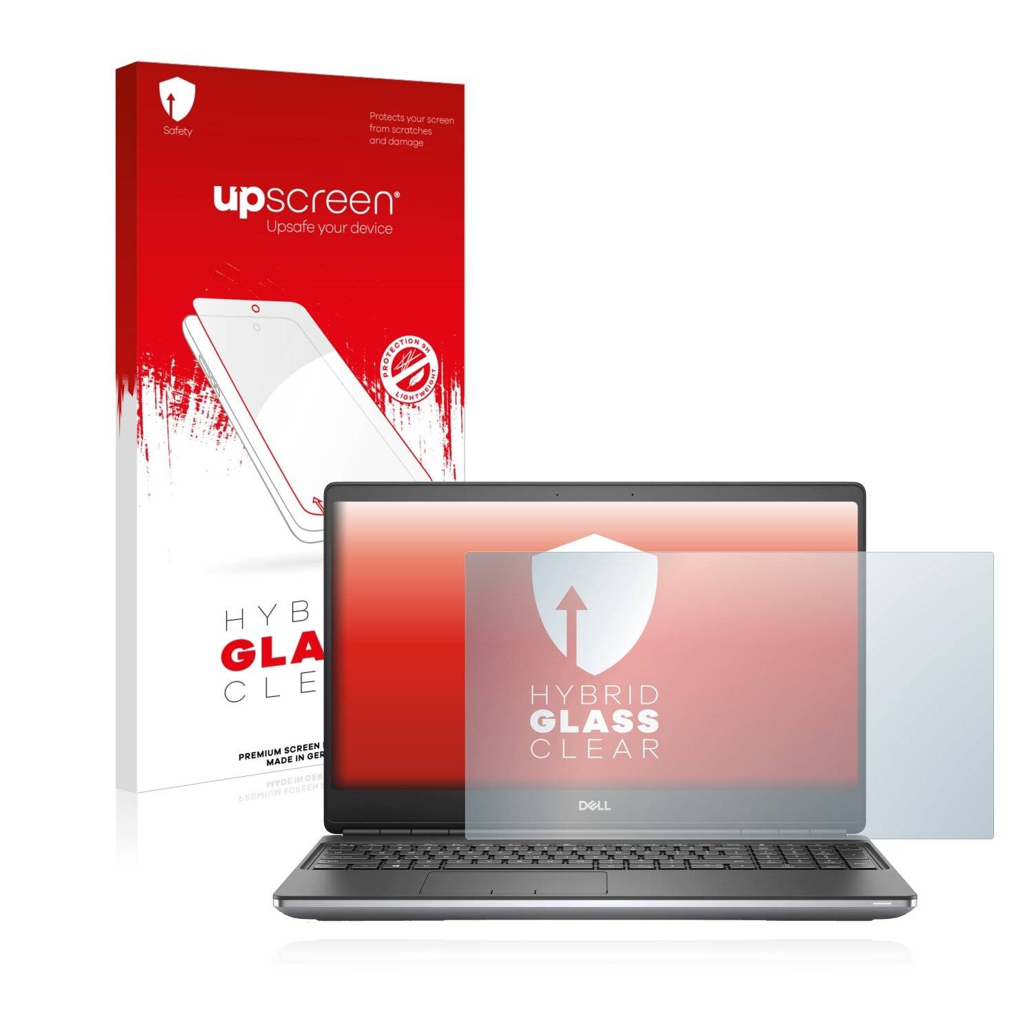 upscreen Hybrid Glass Clear Premium Schutzglas Folie für Dell Precision