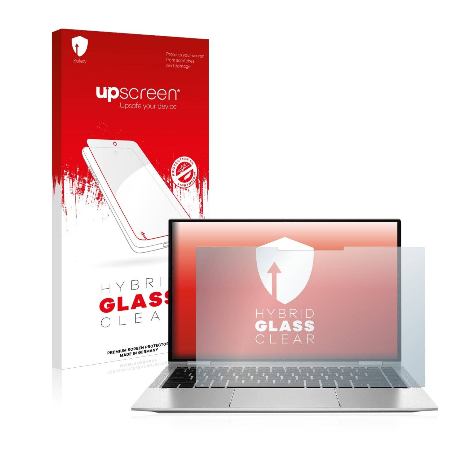 upscreen Hybrid Glass Clear Premium Schutzglas Folie für HP Elitebook x360 1040