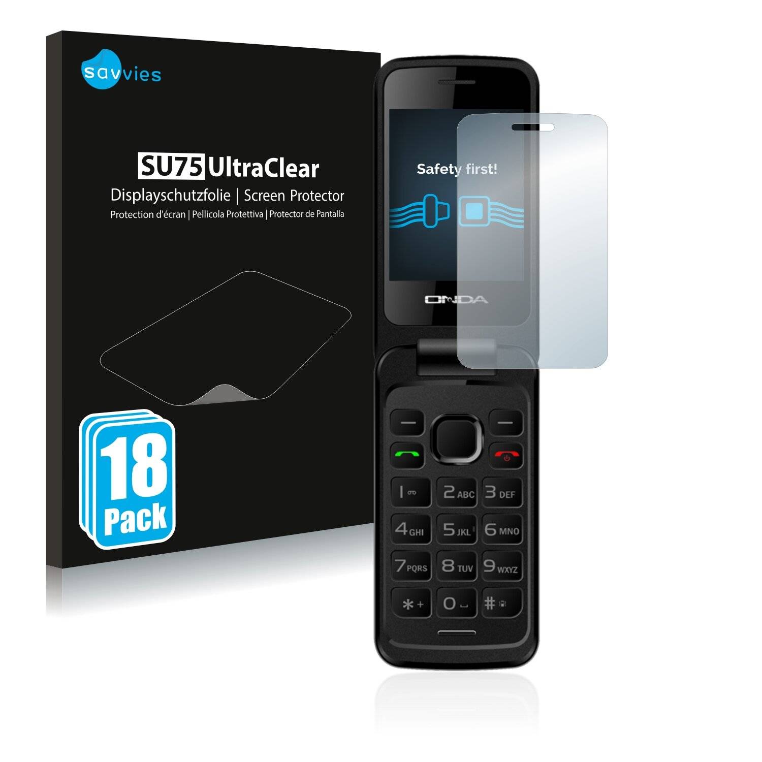 18x Savvies SU75 Displayschutzfolie für Onda