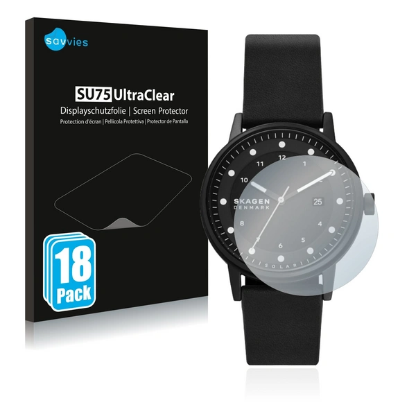 18x Savvies SU75 Displayschutzfolie für Skagen Solaruhr 18x Savvies SU75 Displayschutzfolie für Skagen Solaruhr