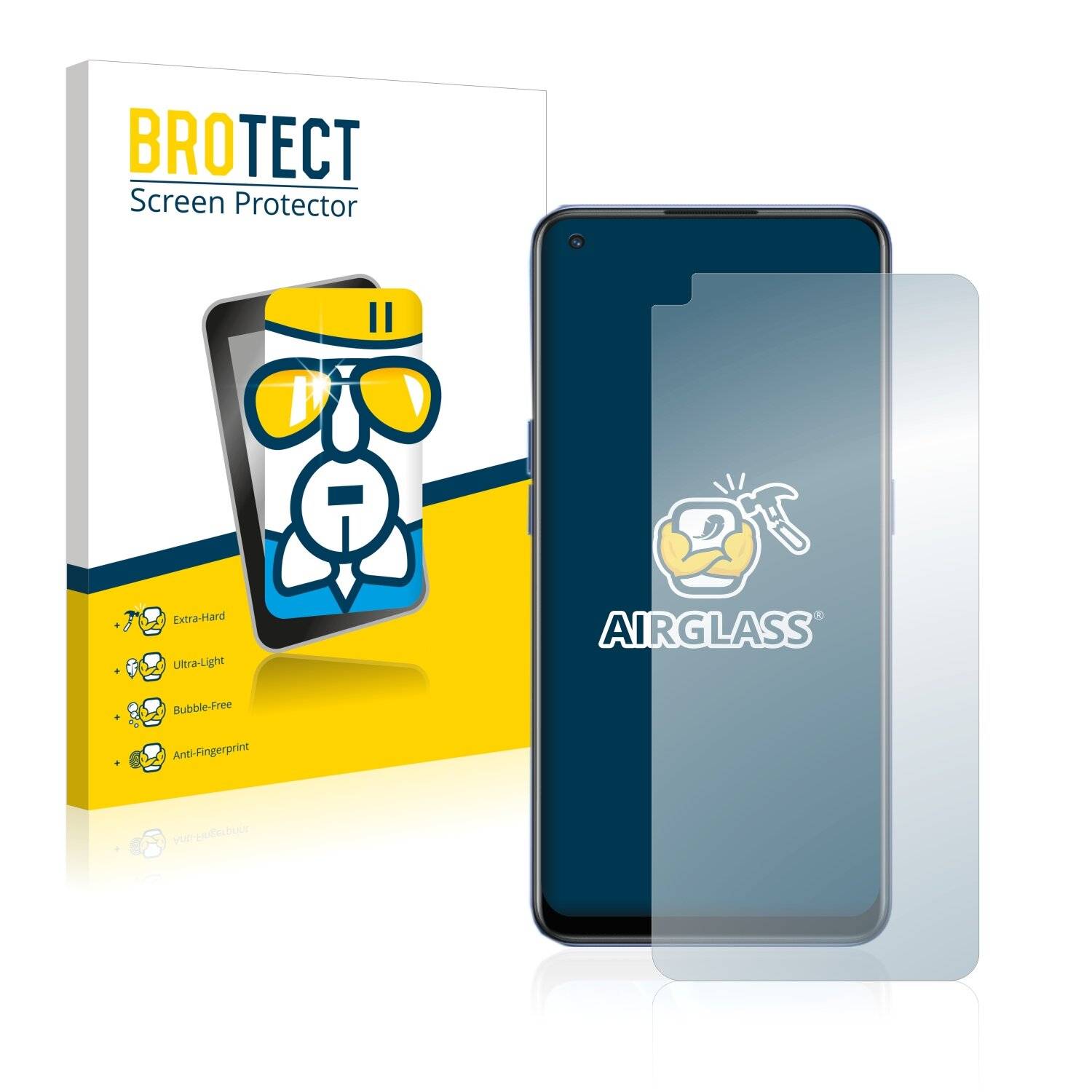 BROTECT AirGlass Schutzglas Folie für Oppo Reno 7