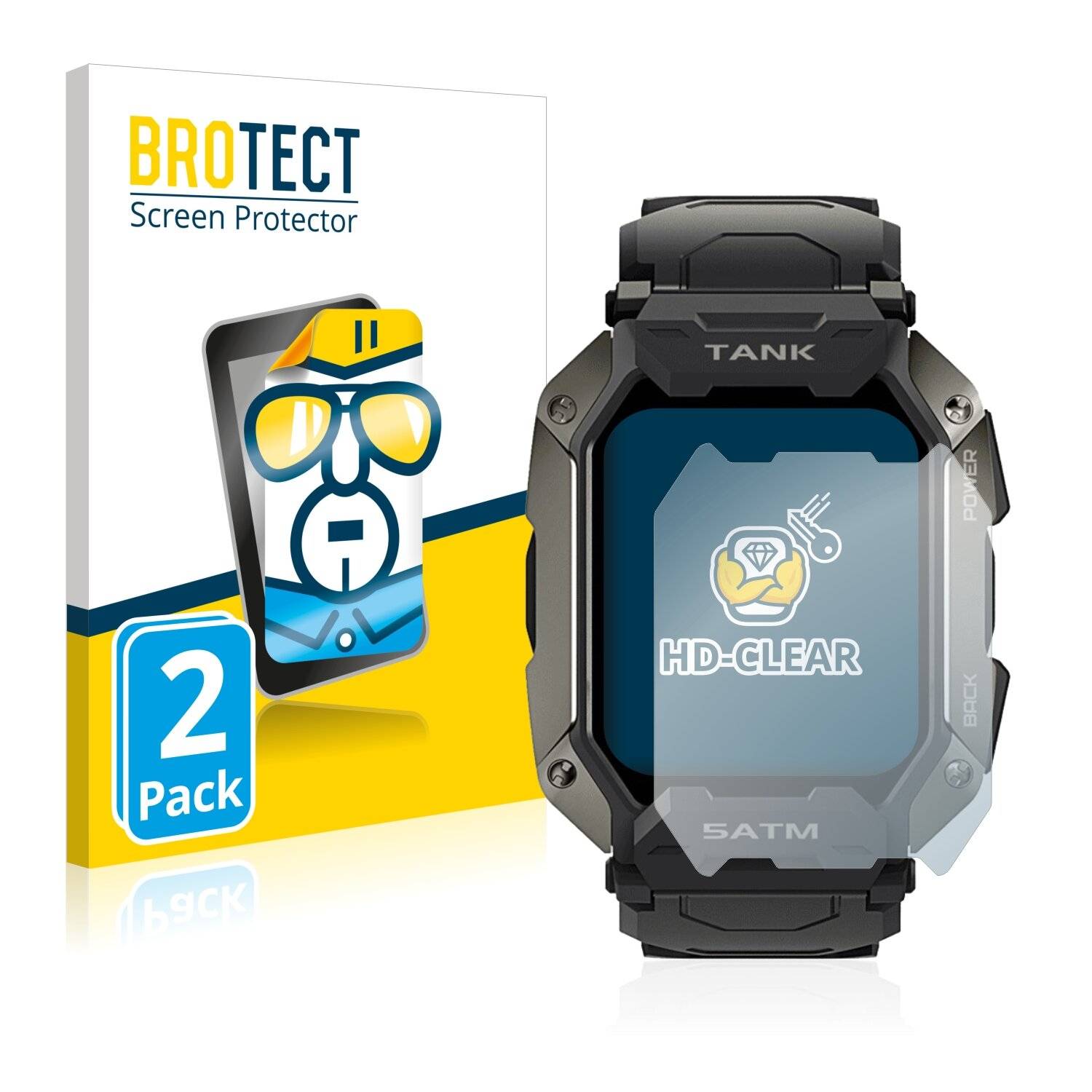 2x BROTECT HD-Clear Displayschutzfolie für Kospet Tank