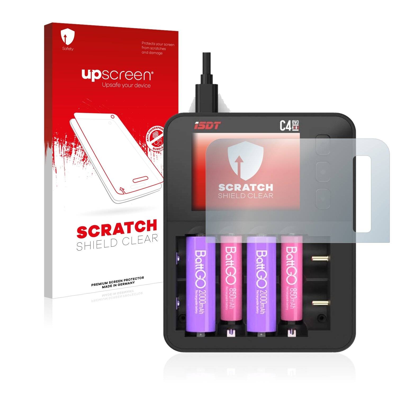 upscreen Scratch Shield Clear Premium Displayschutzfolie für ISDT C4