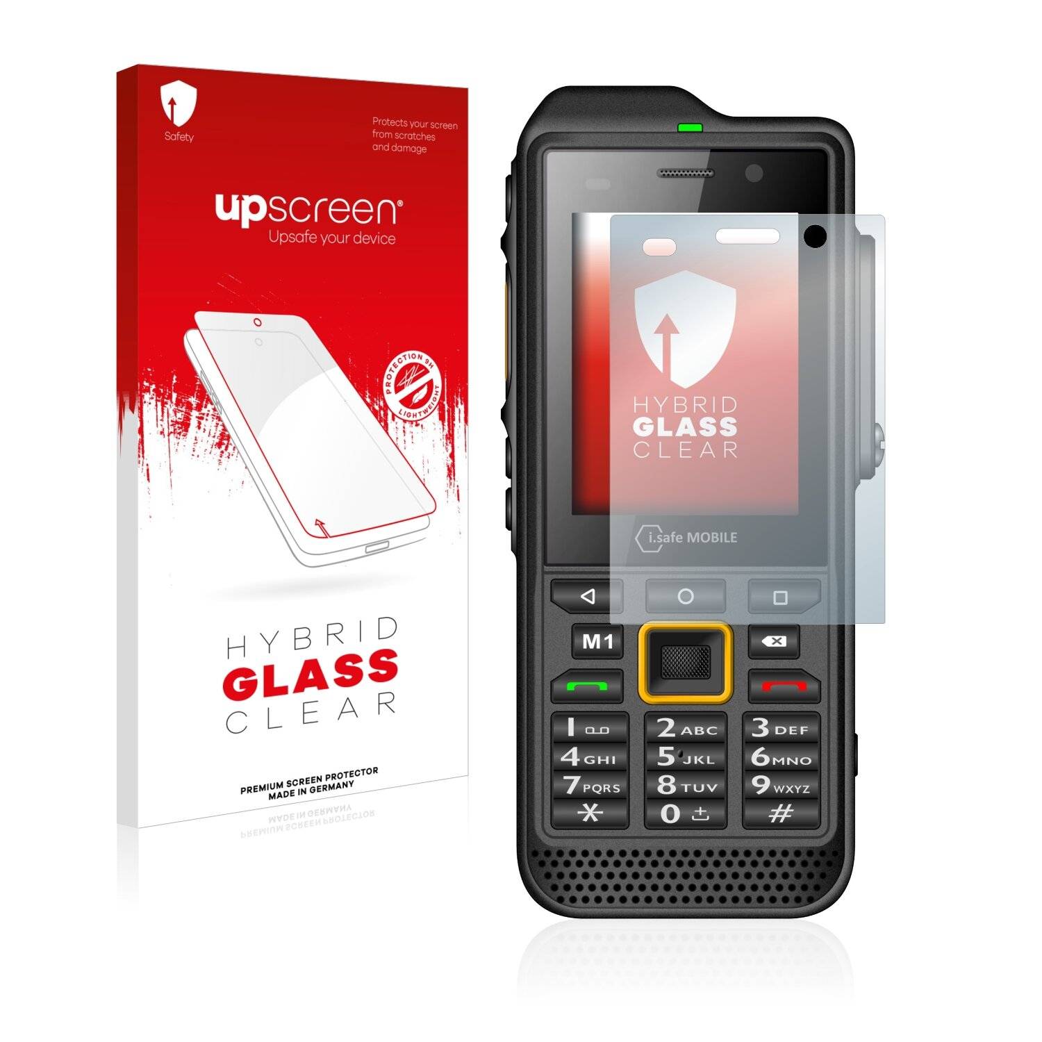 upscreen Hybrid Glass Clear Premium Schutzglas Folie für i.safe
