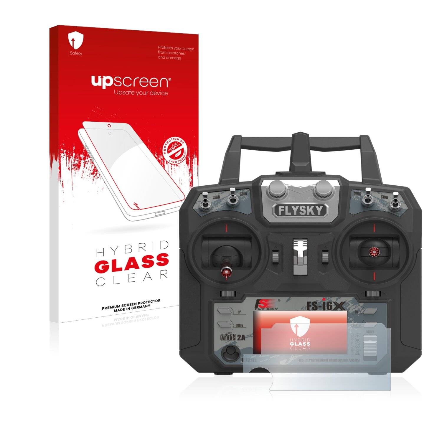 upscreen Hybrid Glass Clear Premium Schutzglas Folie für FlySky