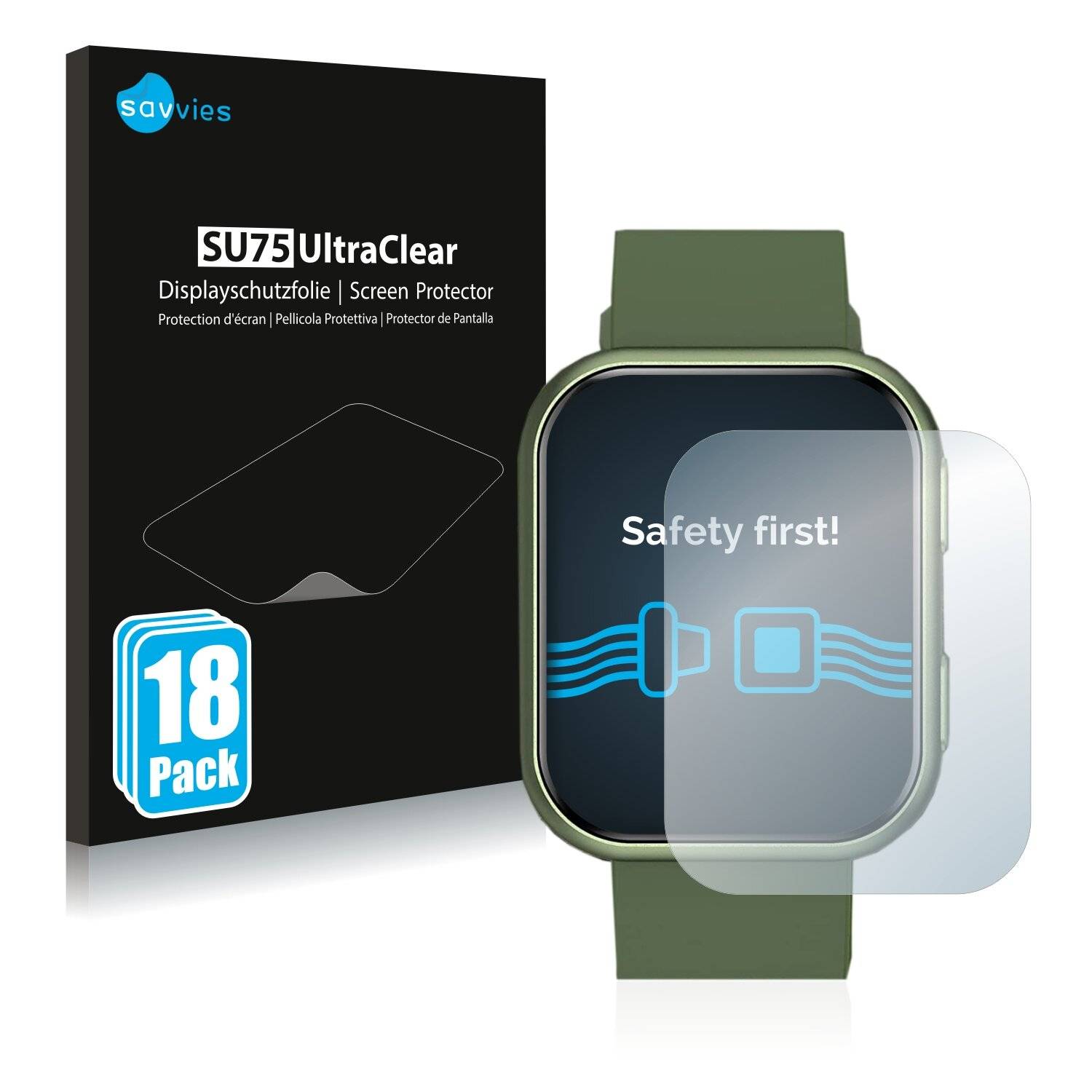 18x Savvies SU75 Displayschutzfolie für Touchelex