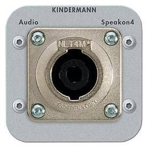 Kindermann Konnect 54 alu - Modulares Faceplate-Snap-In - Speakon (4-polig)