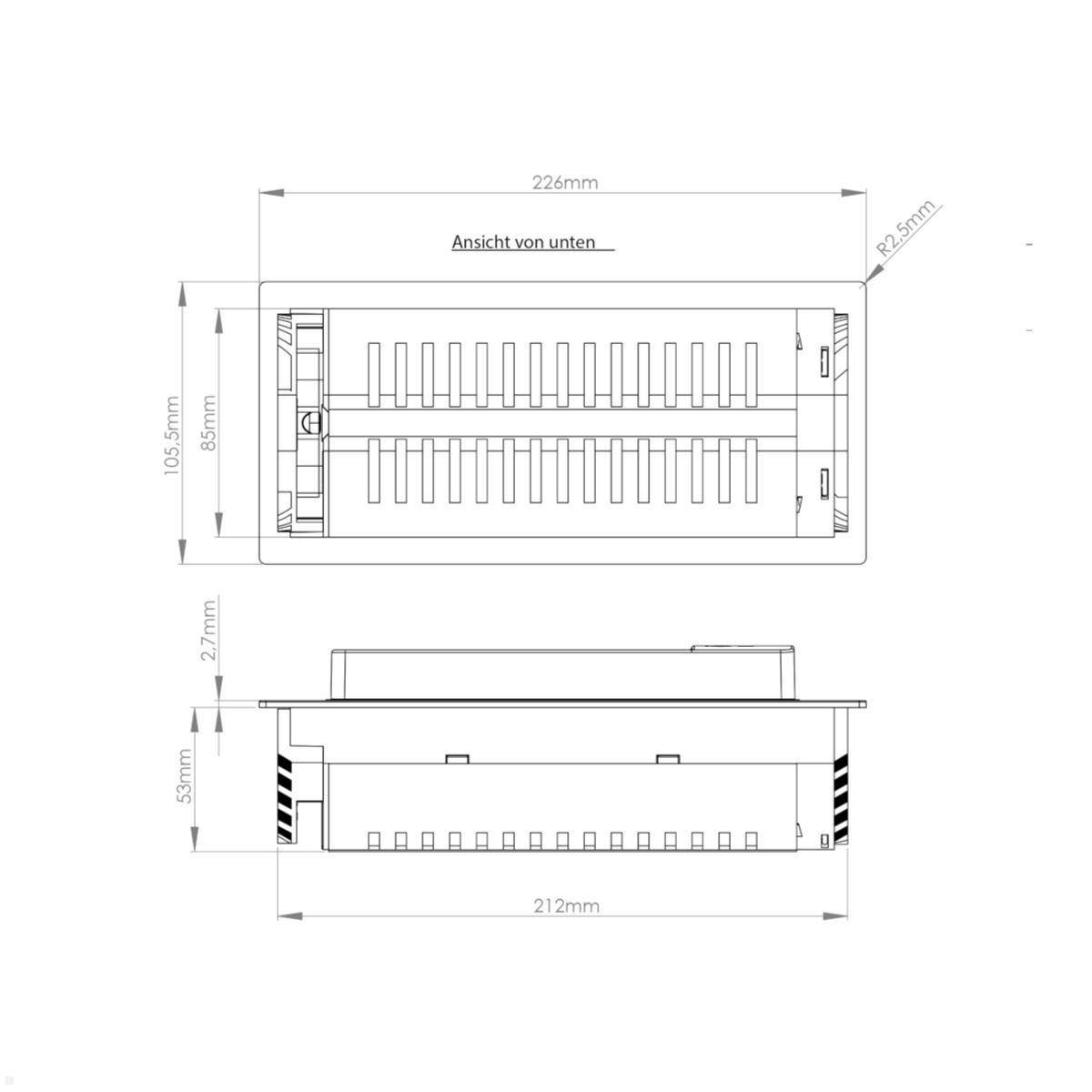 EVOLine BackFlip Cuisine 2x Steckdose mit USB-C Charger, Edelstahl gebürstet