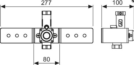TECEbox Urinalspülgehäuse für Nassbau mit Haltebügel