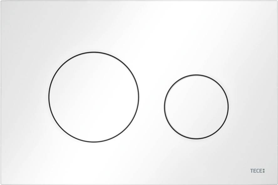 TECE loop WC-Betätigungsplatte Kunststoff für Zweimengentechnik, weiß