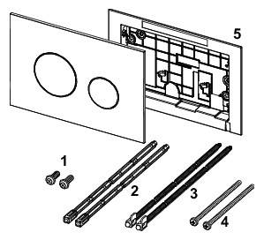TECE loop WC-Betätigungsplatte Kunststoff für Zweimengentechnik, weiß