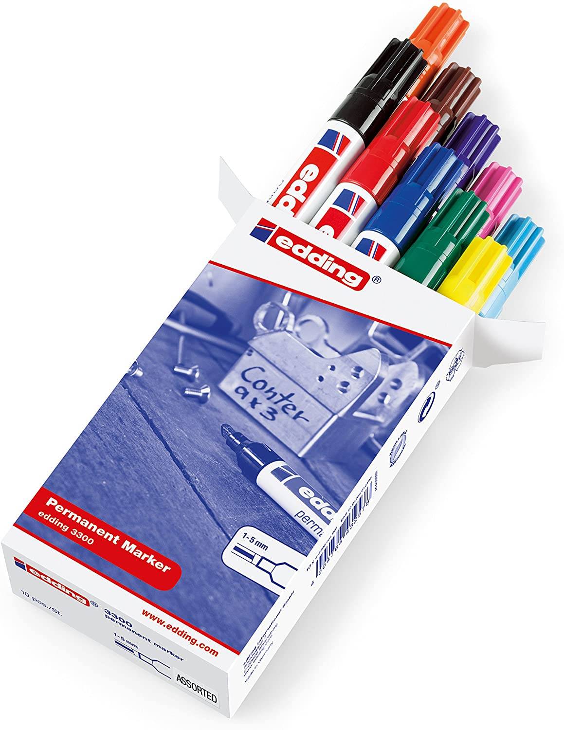 EDDING 3300 Permanentmarker farbsortiert 1,0