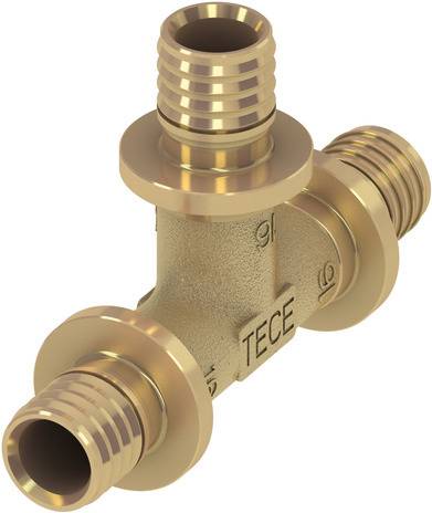 TECEflex T-Stück Rotguss d= 16mm