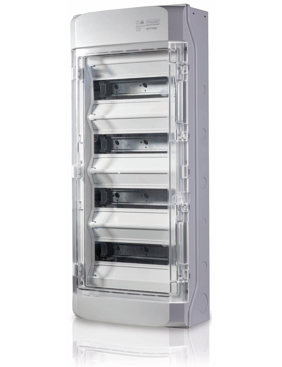 F-TRONIC Kleinverteiler Neptun48, AP, IP65, mit Belüftungssystem, 4-Reihig