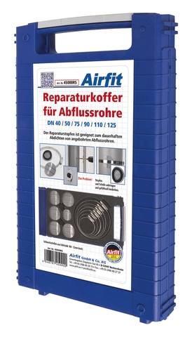 airfit Reparaturkofferfür angebohrte Abwasserrohre