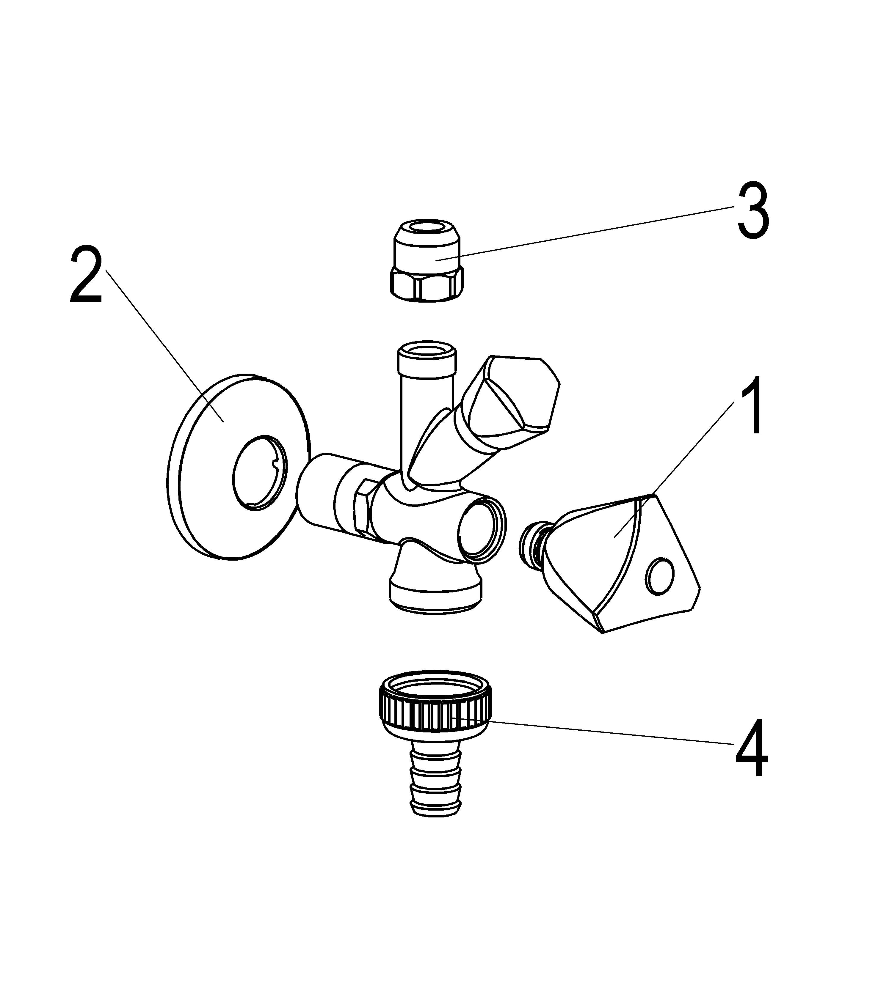 JS KOMBI-ECKVENTIL,N.SELBSTDICHT. SV,3-KANTGRIFF,3/8",POL.VERCHROMT