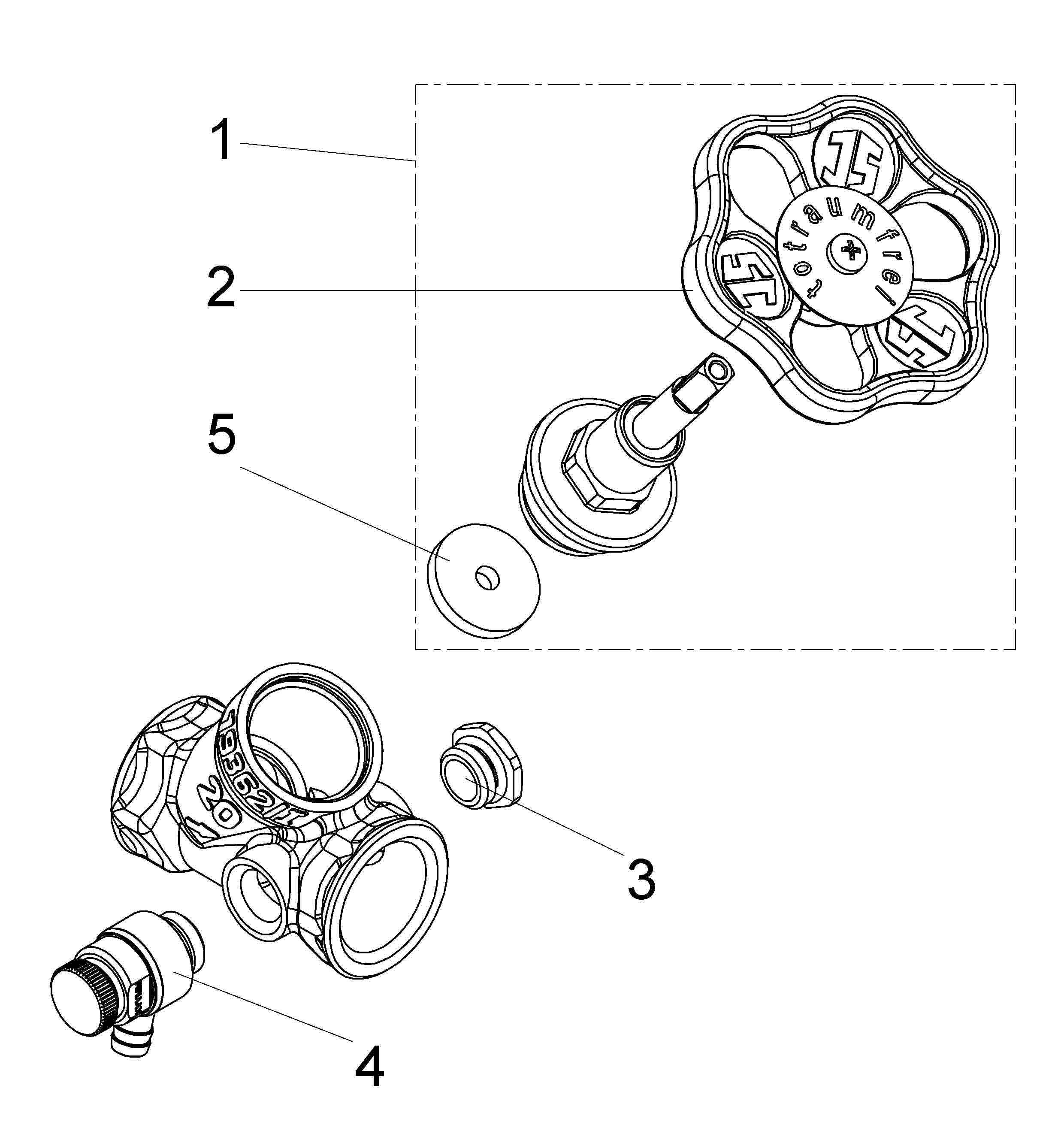 JS SCHRAEGSITZVENTIL,M.ENTLEERUNG STEIGENDE SPINDEL,DN20,IG 3/4"